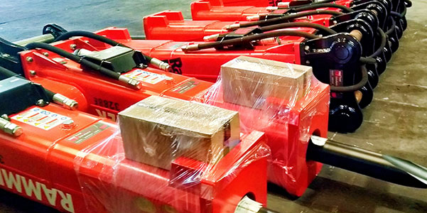 Rammer rockbreakers ready for delivery